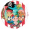 Jake & the Neverland Pirates Red & White Stripe 18"