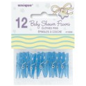 12 BABY BLUE CLOTHESPIN FAVORS