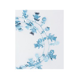 BBY BEARS BLU WIRE GARLND 12FT