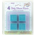 4 BABY BLOCKS 1'' BLUE FAVORS