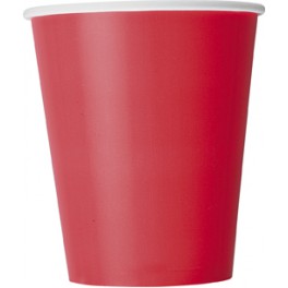 8 RUBY RED 9OZ CUPS