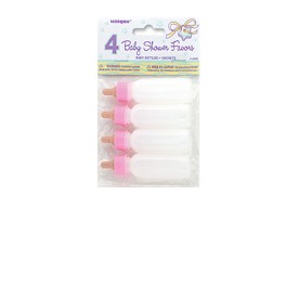 4 BABY BOTTLES 3.5"-PINK TOP