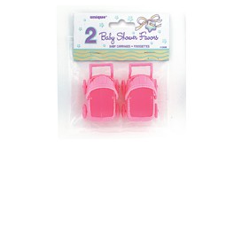 2 BABY CARRIAGE PINK FAVORS