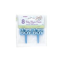 8 IT'S A BOY BLUE CAKE PICKS