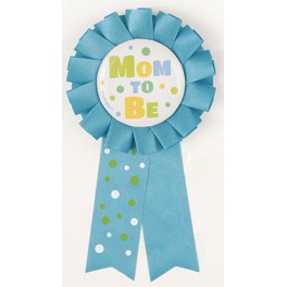 MOM TO BE AWARD RIBBON-BLUE