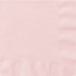 20 PASTEL PINK BEVERAGE NAPKIN