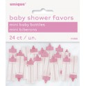 24 MINI BABY BOTTLES-PINK