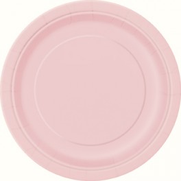 8 PASTEL PINK 7'' PLATES