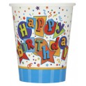 8 FESTIVE BDAY 9 OZ CUPS