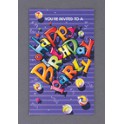 8 BIRTHDAY MARBLES INVITATIONS