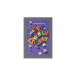 8 BIRTHDAY MARBLES INVITATIONS