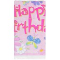 BDAY FLOWERS TABLECOVER PLSTC