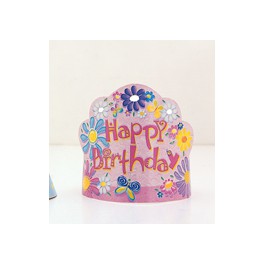 8 BIRTHDAY FLOWERS TIARA HATS