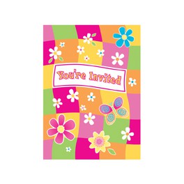 8 COLOR ME FLOWER INVITATIONS