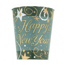 8 SPARKLE NEW YEAR 9 OZ. CUPS