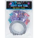 12 NEW YEAR'S GLITTER TIARAS