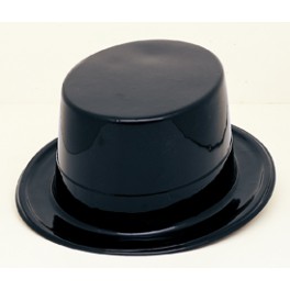 PLASTIC TOP HAT BLACK BULK